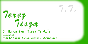 terez tisza business card